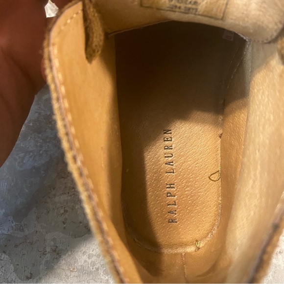 Ralph Lauren boots Carl Kids 6.5 Leather Suede Brown Booties boys girls shoes - Picture 4 of 7